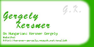 gergely kersner business card